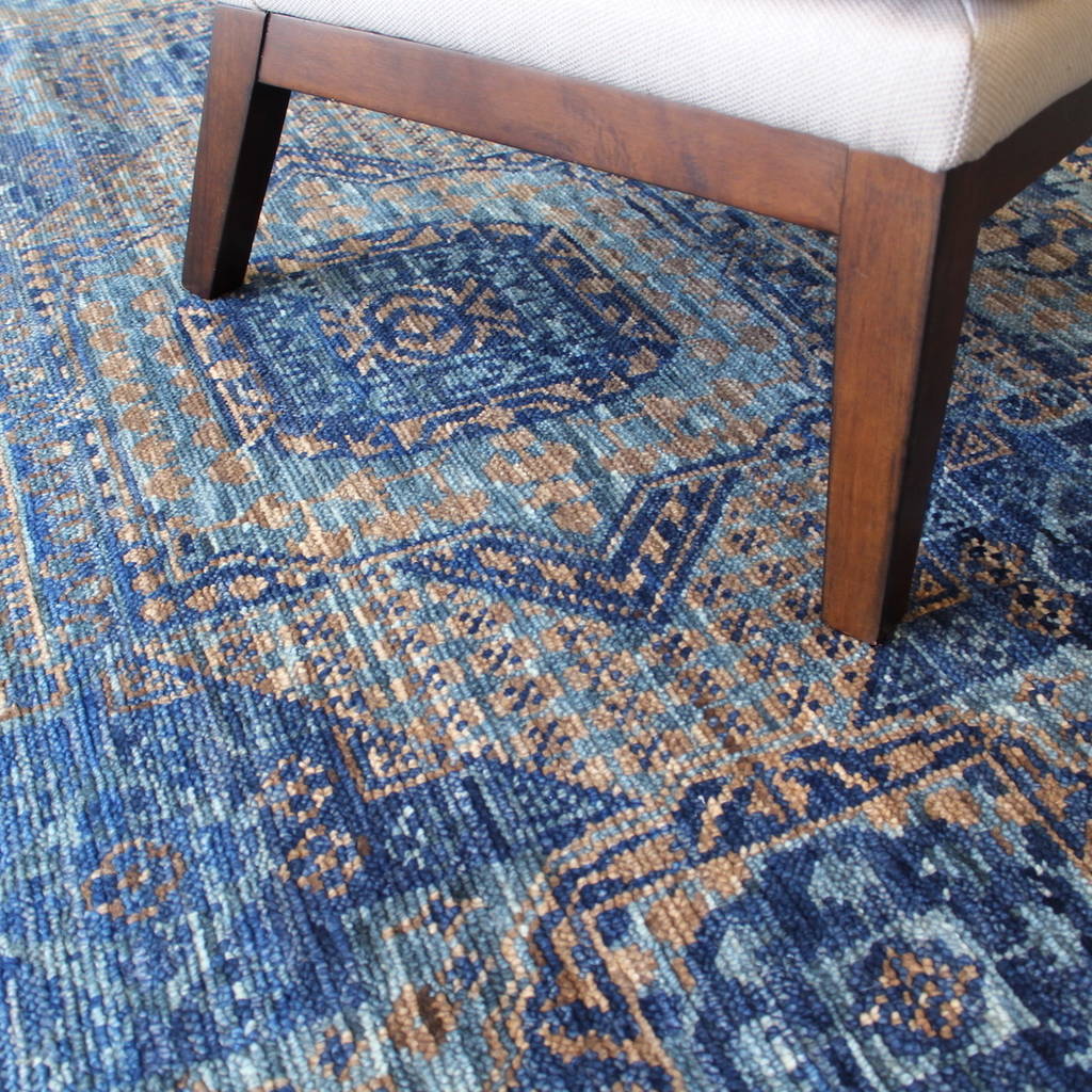 Traditional blue rug